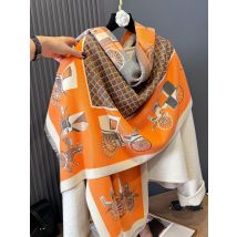 2024 Poncho Echarpe Pashmina Cashmere Scarf for Women Thick Warm Winter Blanket Brand Female Luxury Quality Shawl Wrap Bufanda