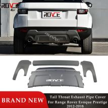 ROVCE Rear Bumper Insert Tail Throat Exhaust For Land Rover Range Rover Evoque 2012-2019 Prestige Style Car Accessories