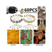 20/36/40/45Pcs Dremel Accessories Wheel Brass Brush Rust Removal Stainle Wire Steel Tool For Polishing Rotary Voiture Mini Drill