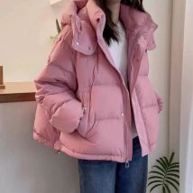 Frauen Herbst Winter Kurze Unten Jacke 2025, Neue Plus Größe Lose Baumwolle Gefütterte Jacke Frauen Mit Kapuze Warme Casual Jacke Frauen Parkas