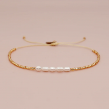 Go2boho vergoldete Miyuki-Perlen, Süßwasserperlen, kleine Freundschaftsarmbänder für Frauen, Sommer, zierlicher Schmuck, Mädchen, Kinder, Geschenk