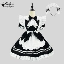 Farbe Cosplayer Mittelalterliches Dienstmädchen Kleid Anzug Schwarz Vintage Lolita Anime Cosplay Kostüm Butler Wear Karneval Europäische Kleidung