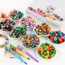 140 teile/los Silikon Sechseckige/Linsen/Runde Perlen Gemischt Set Für DIY Schmuck Armband Halskette Schlüsselbund Etc Handgemachte Accessoires ﻿