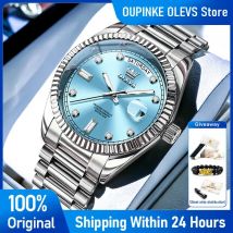 OLEVS 6736 Mens Watch High Quality Luxury Automatic Mechanical Wristwatch Waterproof Stainless Steel Watches Man