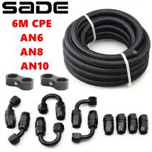 6m an6/an8/an10 cpe Öl Kraftstoff armaturen Schlauchende 0 45 90 180 Grad Öl adapters atz geflochtene Öl-Kraftstoffs ch lauch leitung mit Klemmen
