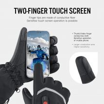 Electric Heated Gloves Motorcycle Winter Moto Heated Gloves Warm Waterproof Rechargeable Heating Thermal Gloves For Snowmobile