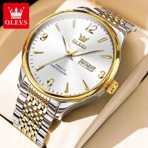 OLEVS 2928 Original Men's Watches Fashion Simple Auto Date Digital Dial Elegant Man Wristwatch Luxury Brand Quartz Watch for Men