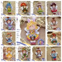 BXT053 Dekoration Home Decor Homfun Craft Weihnachten Kreuzstich Set gezählt DIY Kreuzstich Kits Kühlschrank Kühlschrank Magnete
