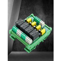 GEYA Pluggable Relay Module 4 Channel Relays 220VAC 12VA 24VACDC DIN Rail Panel Mount for Automation PLC Board AC/DC24V-245V