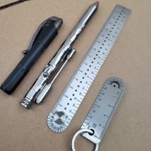 Edc Titan legierung ultraleichte metrische Lineal Messung Zeichnung Lineal Mathe Outdoor tragbare multifunktion ale Werkzeuge