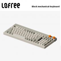 LOFREE Block Wireless Mechanical Gamer Keyboard Gasket 98keys 3 Mode Keyboard Hot-Swap Retro Block Gaming Keyboard For Laptop Pc