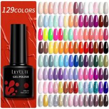LILYCUTE 129 kolorów 7ML Żelowy lakier do paznokci Nail Supplies Vernis Semi Permanent Nail Art Manicure Soak Off LED UV Gel Nail Varnishes