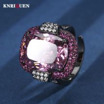 Retro 12*16MM Rubin Saphir Rosa Quarz Turmalin Ringe Edelstein Party Edlen Schmuck für Frauen Famale Zubehör Geburtstag geschenk