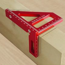 Zimmermannswinkel – Holzbearbeitungs-Winkelmesser aus Aluminium/Kunststoff, 3D-Mehrfachwinkel 45/90 Grad, Layout-Messlineal