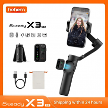 Stabilizzatore cardanico Hohem iSteady X3 SE 3-Axi con telecomando e stabilizzatore per telefono pieghevole per iPhone/Samsung/Xiaomi/HuaWeii