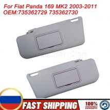 Für Fiat Panda 169 MK2 2003–2011, Auto-Sonnenblende links oder rechts mit Spiegel und Tasche 735362729 735362730