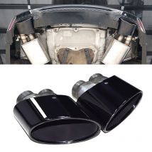 Auto Oval Auspuff Spitze Für Audi RS3 RS4 RS4 RS5 RS6 Doppel Innere Schalldämpfer Spitze Für S3 S4 S5 S6 Auspuffanlage Auspuffrohr Endrohr