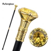 Gelber Diamant Typ goldener Gehstock Mode dekorative Gehstock Gentleman elegante Cosplay Rohr knopf Crosier 93cm