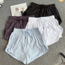 Damen-Trainingsshorts mit hoher Taille, Booty-Lifting, atmungsaktiv, doppellagig, Seitentaschen, Outdoor, Freizeit, Fitness, Yoga 💪 🩳