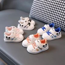 Disney Scarpe Casual Bianche Per Neonato Ragazza Marca Bambini Sneaker Topolino Scarpe Per Bambini Scarpe Da Passeggio Per Bambini Taglia 15-25