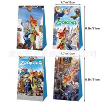 Zootopia 2 12/24pcs Set Judy Hopps Rabbit Nick Wilde Fox Candy Paper Bag Gift Bag Cartoon Figures Birthday Gift Wrapping Pouch