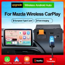 Szybkie ładowanie typu c Apple Android AUTO Bezprzewodowe podłączenie Oglądaj YouTube Netflix Wideo Dla Mazda 2 3 6 CX30 CX5 CX8 CX9 MX5