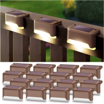 LED Solar Deck Lights Outdoor Solar Path Garden Light impermeabile Solar Step Lamps decorazione per Patio Stair Fence Courtyard
