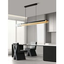 Linear Esszimmer Kronleuchter Küche Insel Beleuchtung Esstisch Bar Lampe LED lange Streifen moderne Lampe Glas Pendelleuchte schwarz