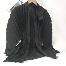 Miyake Pleated Original Shirt Autumn Winter Men Casual Versatile Fold Tops Commuter Japanese Solid Color Pleat Jacket Clothing