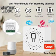 WiFi/Zigbee 3.0 Smart Switch 16A/20A Interruttore automatico timer Controllo bidirezionale per Alexa Google Home Controllo vocale Relè di automazione