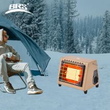 BRS-H23 Riscaldatore per tenda portatile Riscaldatore butano per spazio esterno da 1500 W con valvola di controllo Riscaldatore da patio a raggi infrarossi per campeggio invernale