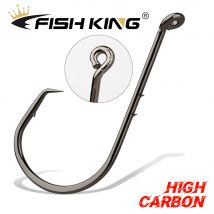 FISH KING 25/50PCS Double Back Stab Salzwasser Angelhaken Starker Kreis Angelhaken Köder Wels Angeln Adler Klaue Kreis Haken