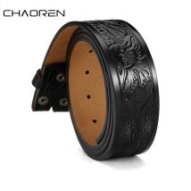 CHAOREN Western-Gürtel für Herren ohne Schnalle, Cowboy-Gürtel, Vollnarbenledergürtel für Jeans, einfarbiges Leder