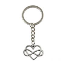 New Hot Men Key Ring Metal Key Chain Keychain Gift Jewelry Silver Color Heart Infinity Love Forever Pendant Great Promotion