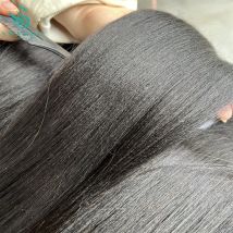 Light Yaki Straight 100% Raw Virgin Human Hair Extensions Wholesale #1B Natural Black Human Hair Weave Bundle Salon Supply