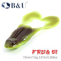 B&U 73mm Floating Soft Fishing Lure Frog Baits Trout Bass Lure Silicone Swimbait Jigging Wobblers For Pike Artifical Rubber Bait