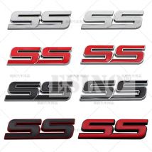Car Styling 3D Metal Chrome Zinc Alloy Emblem Car Body SS Badge Sticker Decal Adhesive Badge for Chevrolet SS Camaro SS