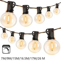 9M/26M Festoon LED Globo String Light Fata LED G40 All'aperto Per La Festa Di Natale Decorazione del Giardino Ghirlanda Lampada Strada Patio Cortile