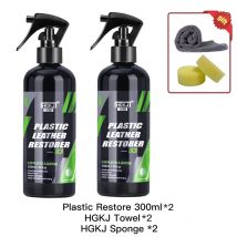 Restaurador de cuero y plástico para coche, líquido HGKJ S3, cuidado del cuero del asiento Interior del coche, acondicionador renovador, producto automotriz, 300ML