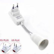 E27 Light Socket Lamp Base Wall Flexible Holder Converter Bases EU/US on/Off 20CM AC 110V 220V Book Light Adapter Plug Switch