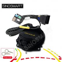 SINOSMART HD Traiettoria Dinamica Emblema Flip Retromarcia Telecamera di Parcheggio per VW Golf CC Passat T-ROC MQB Schermo Originale Plug & Play