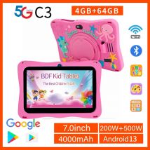 Nuovo Tablet per bambini 7 pollici Quad Core Android 4 GB / 64 GB Google Play WiFi Bluetooth Regalo preferito dai bambini economico e semplice Tablet Pc