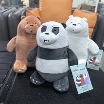 Original Cartoon Plush Toy Upgrade Your Plush Collection with We Bare Bears Sitting Bear Toy - Soft and Cuddly 20cm Plushies