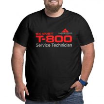 T-800 Techniker T-Shirt Männer Terminator Cyberdyne Cyborg Baumwolle Große Hohe Tees Rundhals T Shirts Große 4XL 5XL 6XL Kleidung