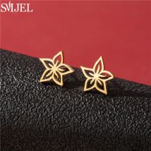 Sommer Design Edelstahl Pfirsich blüte Ohrringe Frauen Mode Sakura Ohrringe kleine Blume Schmuck Valentinstag Geschenk