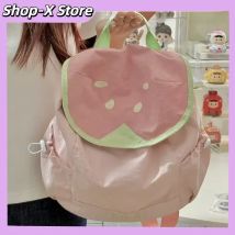 Neuer Sommer-Rucksack mit Fruchtdruck im Ins-Stil – trendiger, farbenfroher Dopamin-Tagesrucksack, niedliche, vielseitige Büchertasche für Mädchen der Mittelstufe