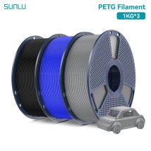 SUNLU PETG Filamento 3D 1KG 3 Rotoli 1.75mm +/-0.02MM Filamento per stampa 3D Filamento ordinato per ferita Imballaggio sottovuoto Spedizione veloce
