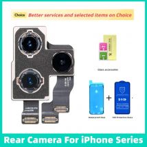 Testata Fotocamera posteriore per iPhone 7 8 Plus XR X XS 11 2 Pro Max MINI Fotocamera posteriore Fotocamera principale posteriore per iPhone 11 12 13 14 15 PRO MAX