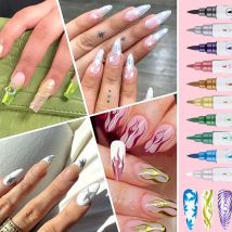 10-teiliges Set Nagel-Acryl-Stift, wasserdicht und schnell trocknend, künstlerische Graffiti, DIY Beauty Nail Tools, Nail Art Graffiti-Stift