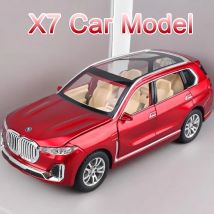 1:32 x 7 Legierungsdruckguss-Modell, Spielzeugautos, Miniatur-SUV, 6 Türen, geöffnetes Sound, Licht, zurückziehbares Geländewagen für Kinder, Geschenke